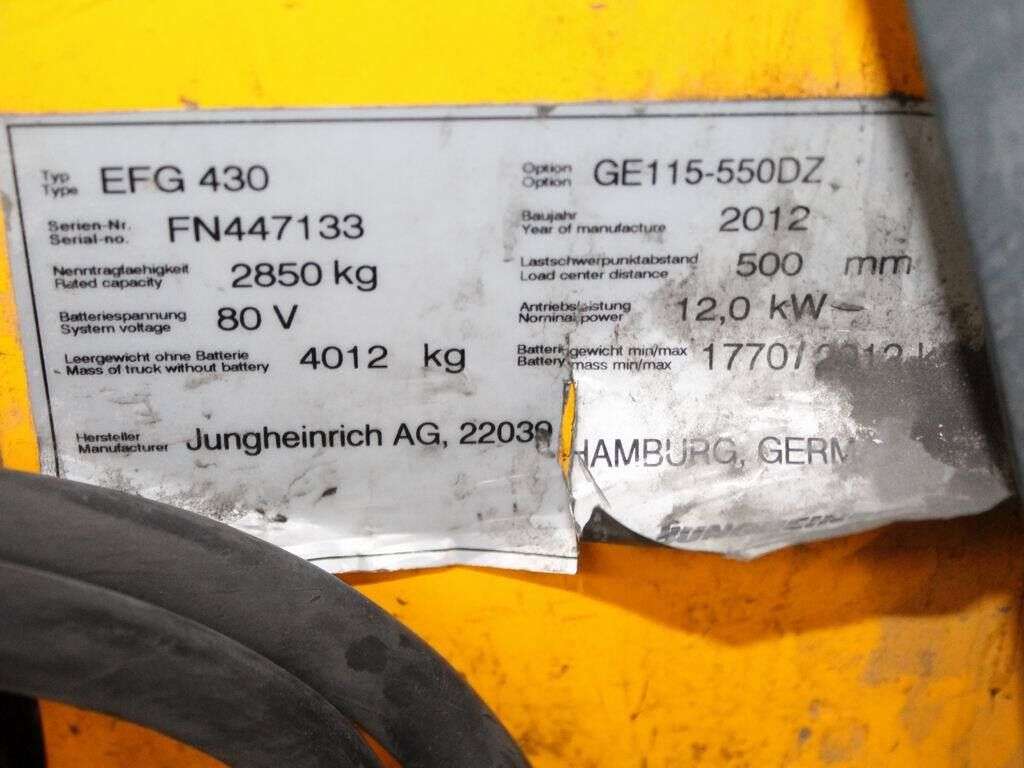 Carrello elevatore JUNGHEINRICH EFG 430 GE115-550DZ - Photo 4