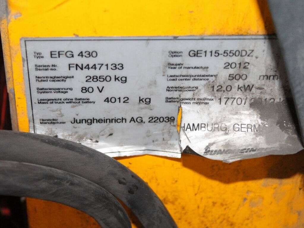 Carrello elevatore JUNGHEINRICH EFG 430 GE115-550DZ - Photo 10