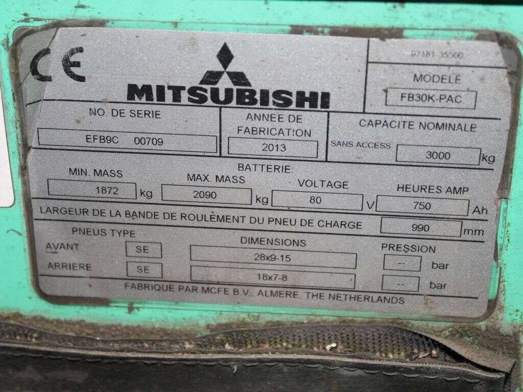 Carrello elevatore MITSUBISHI FB 30 K-PAC - Photo 5