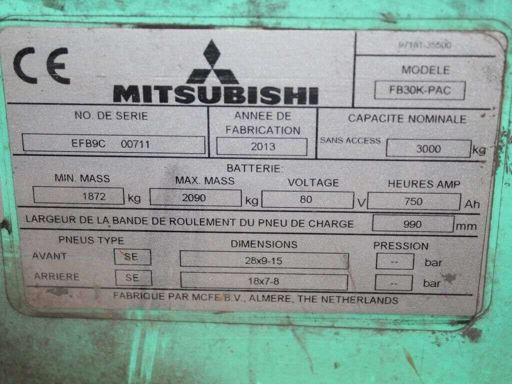 Carrello elevatore MITSUBISHI FB 30 K-PAC - Photo 5