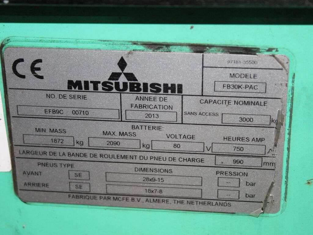 Carrello elevatore MITSUBISHI FB 30 K-PAC - Photo 5